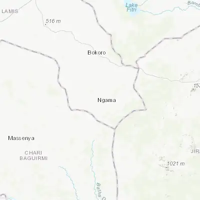 Map showing location of Ngama (11.783330, 17.166670)