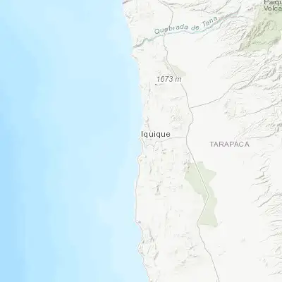 Map showing location of Cavancha (-20.234460, -70.144960)