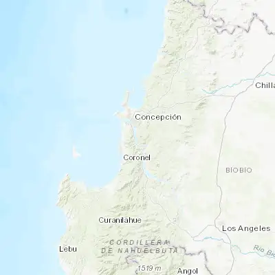 Map showing location of Chiguayante (-36.925600, -73.028410)