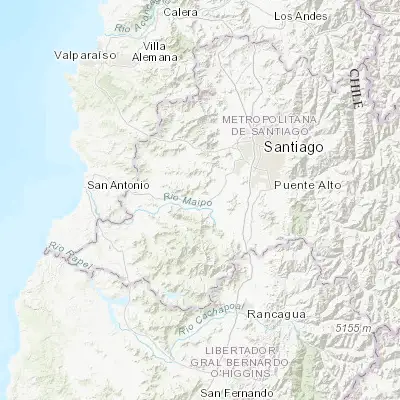 Map showing location of El Monte (-33.679690, -70.984820)