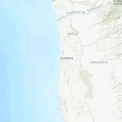 Map showing location of Goméz Carreño (-20.236270, -70.136210)