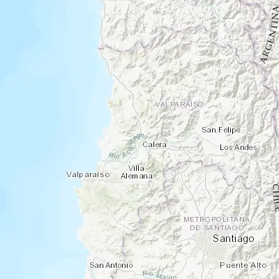 Map showing location of Hacienda La Calera (-32.783330, -71.216670)