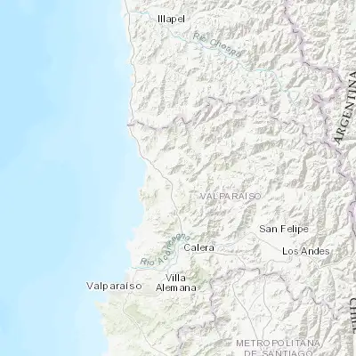 Map showing location of La Ligua (-32.452420, -71.231060)