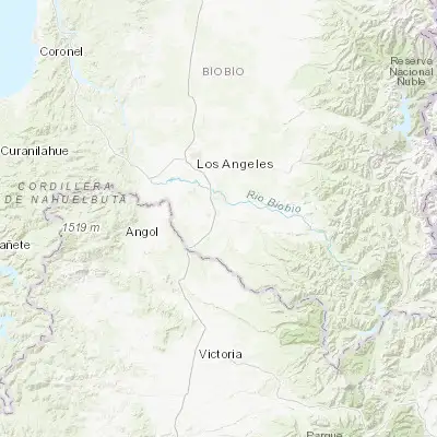 Map showing location of Mulchén (-37.718930, -72.240990)