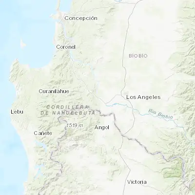 Map showing location of Nacimiento (-37.502530, -72.673070)