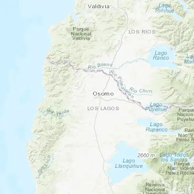 Map showing location of Osorno (-40.573950, -73.133480)