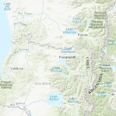 Map showing location of Panguipulli (-39.643550, -72.332690)