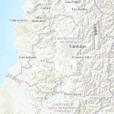 Map showing location of Peñaflor (-33.606270, -70.876490)