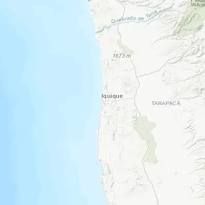 Map showing location of Playa Brava (-20.246900, -70.132910)