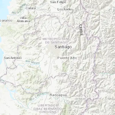 Map showing location of Puente Alto (-33.611690, -70.575770)