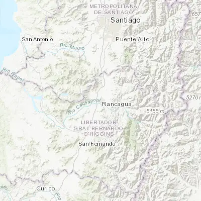 Map showing location of Rancagua (-34.170830, -70.744440)