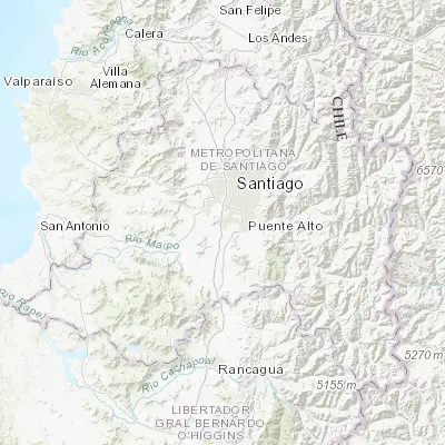 Map showing location of San Bernardo (-33.592170, -70.699600)