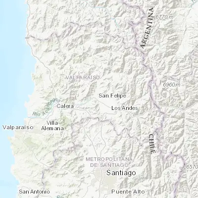Map showing location of San Felipe (-32.749760, -70.725840)