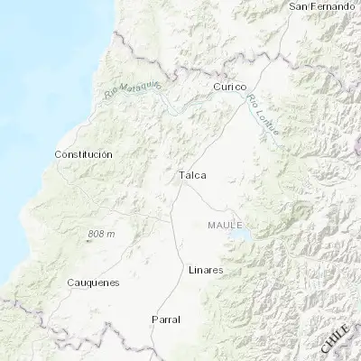 Map showing location of Talca (-35.426400, -71.655420)