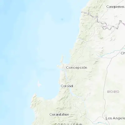 Map showing location of Talcahuano (-36.724940, -73.116840)