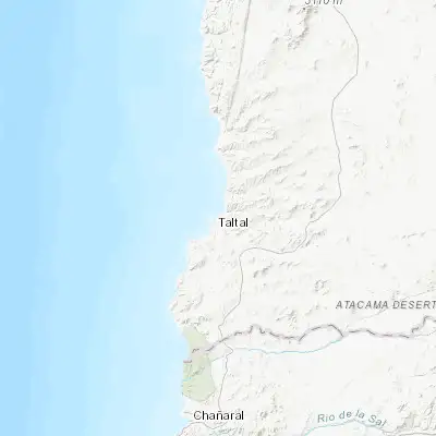 Map showing location of Taltal (-25.407130, -70.485540)