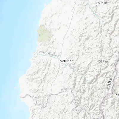 Map showing location of Vallenar (-28.576170, -70.759380)