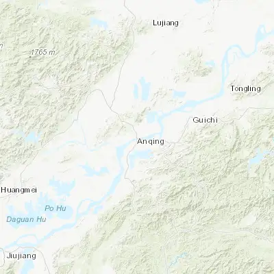 Map showing location of Anqing (30.513650, 117.047230)