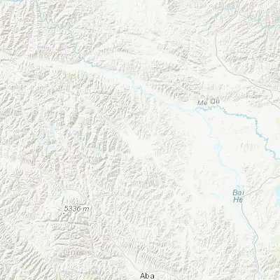 Map showing location of Awancang (33.770930, 101.697160)
