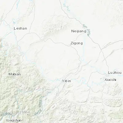 Map showing location of Baihua (29.094220, 104.608520)