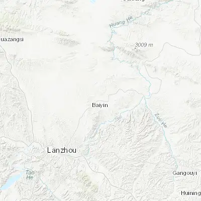 Map showing location of Baiyin (36.546960, 104.170230)