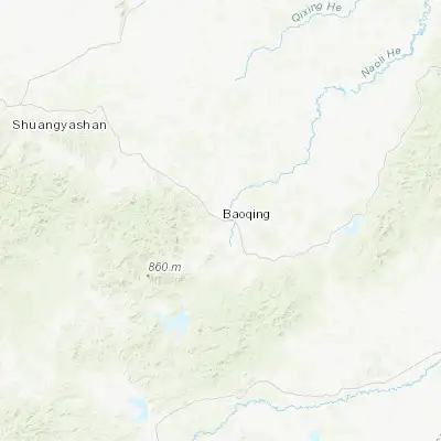 Map showing location of Baoqing (46.324520, 132.189700)