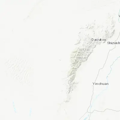 Map showing location of Bayan Hot (38.838610, 105.668610)