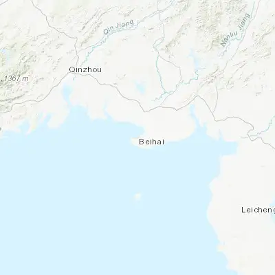 Map showing location of Beihai (21.483490, 109.115490)
