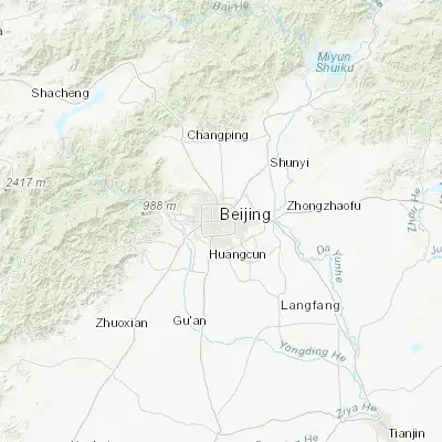 Map showing location of Beijing (39.907500, 116.397230)