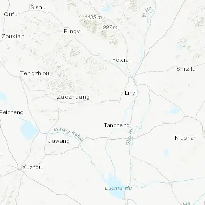 Map showing location of Bianzhuang (34.848610, 118.044720)