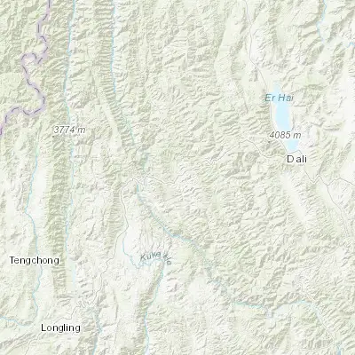 Map showing location of Bonan (25.463350, 99.528260)