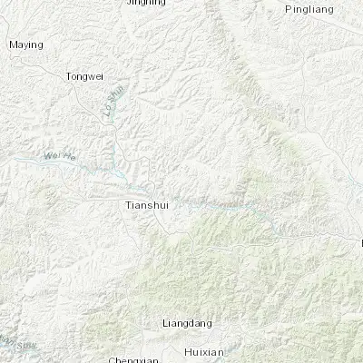Map showing location of Caochuanpu (34.649440, 106.065800)