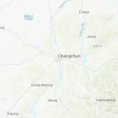 Map showing location of Changchun (43.880000, 125.322780)