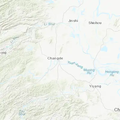 Map showing location of Changde (29.032050, 111.698440)