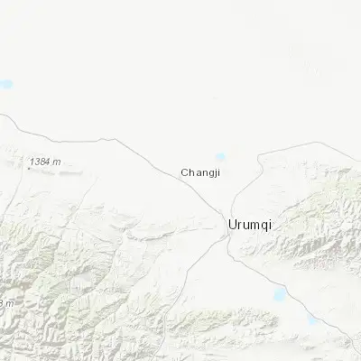 Map showing location of Changji (44.007820, 87.304610)