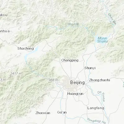 Map showing location of Changping (40.216120, 116.234710)