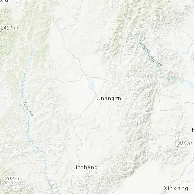 Map showing location of Changzhi (36.183890, 113.105280)