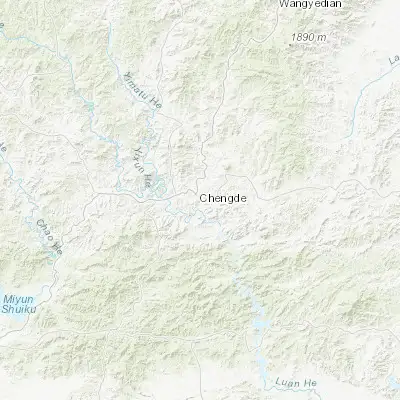 Map showing location of Chengde (40.951900, 117.958830)