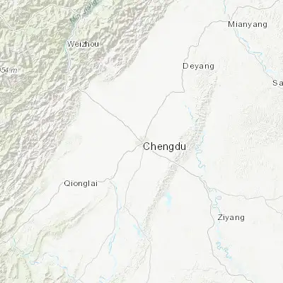 Map showing location of Chengdu (30.666670, 104.066670)