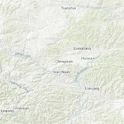 Map showing location of Chengxian Chengguanzhen (33.747750, 105.732940)