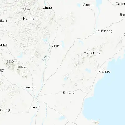 Map showing location of Chengyang (35.579440, 118.832780)