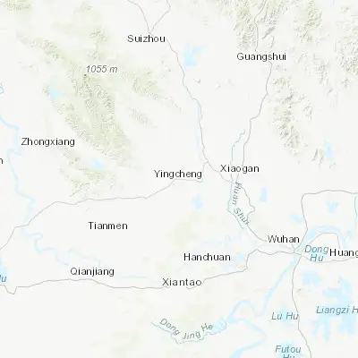 Map showing location of Chengzhong (30.944540, 113.552840)