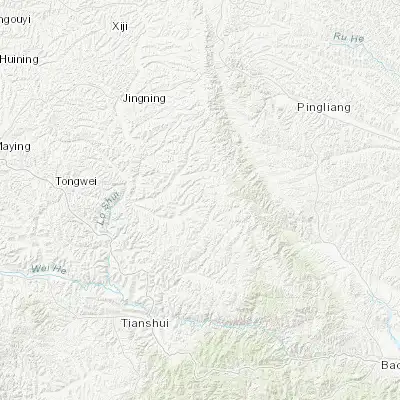 Map showing location of Chuanwang (35.092500, 106.158000)