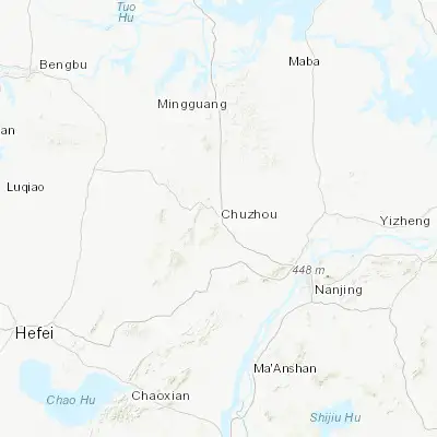 Map showing location of Chuzhou (32.321940, 118.297780)