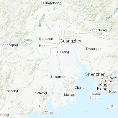 Map showing location of Daliang (22.840670, 113.250300)
