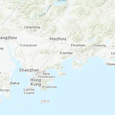 Map showing location of Danshui (22.798400, 114.467160)