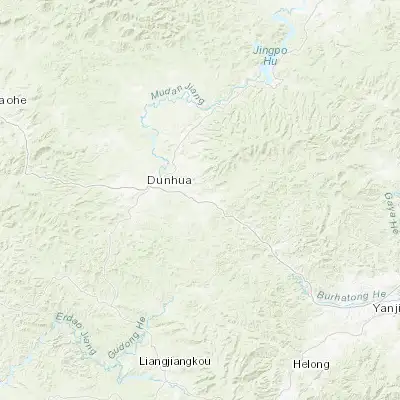 Map showing location of Dashitou (43.306670, 128.511390)
