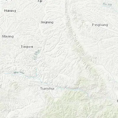 Map showing location of Dayang (34.989750, 106.072050)