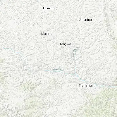 Map showing location of Dazhuang (34.958890, 105.336110)