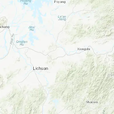 Map showing location of Dengbu (28.208400, 116.817170)